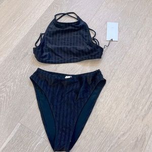 NWT Lovewave high waisted halter bikini